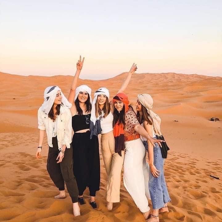 A camel trek into the Sahara Desert